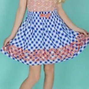 Matilda Jane 435 Embroidered Gingham Skirt